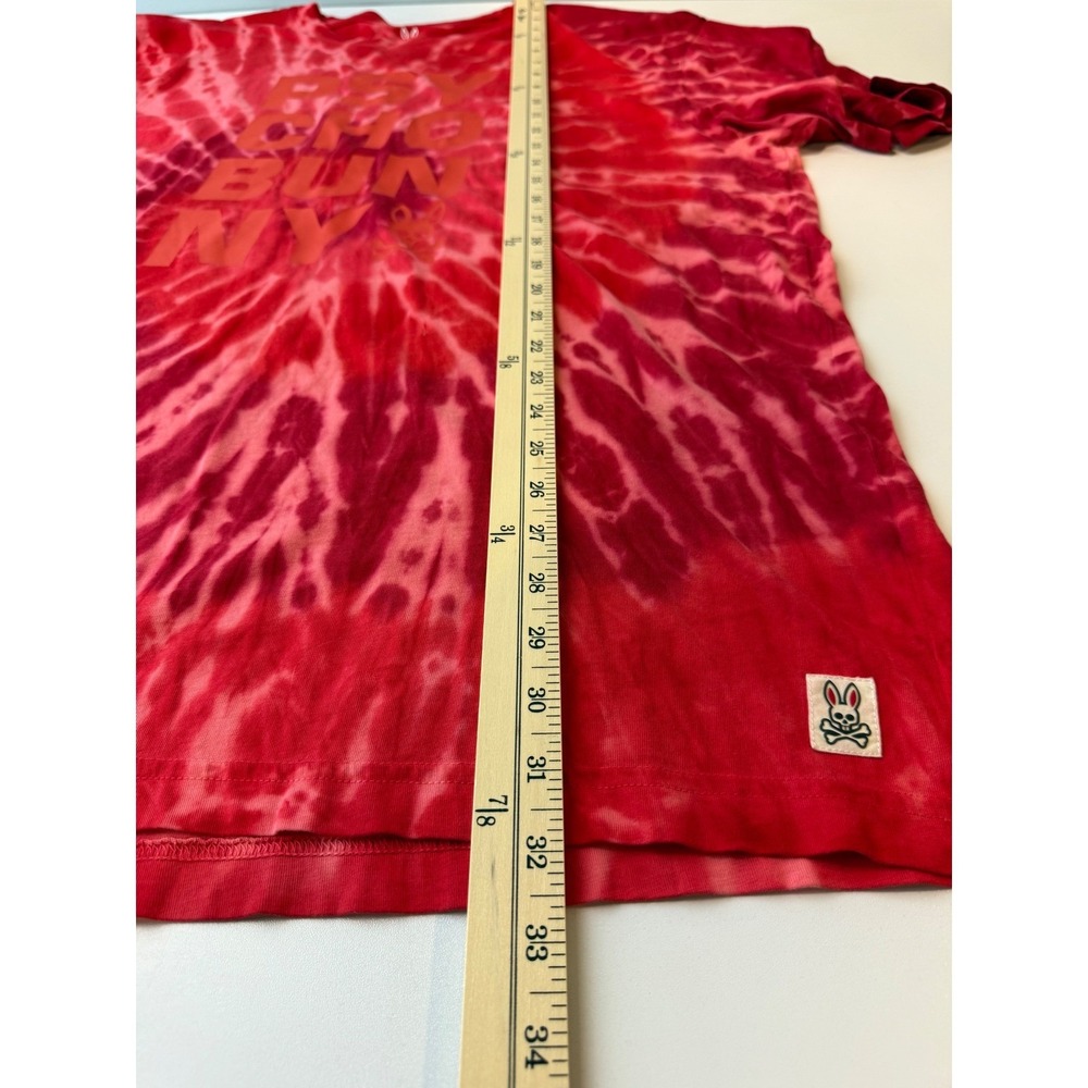 Psycho Bunny Tie Dye T-Shirt Mens 9 3XL Red Graphic Logo Short Sleeve Cotton Tee - Picture 7 of 10